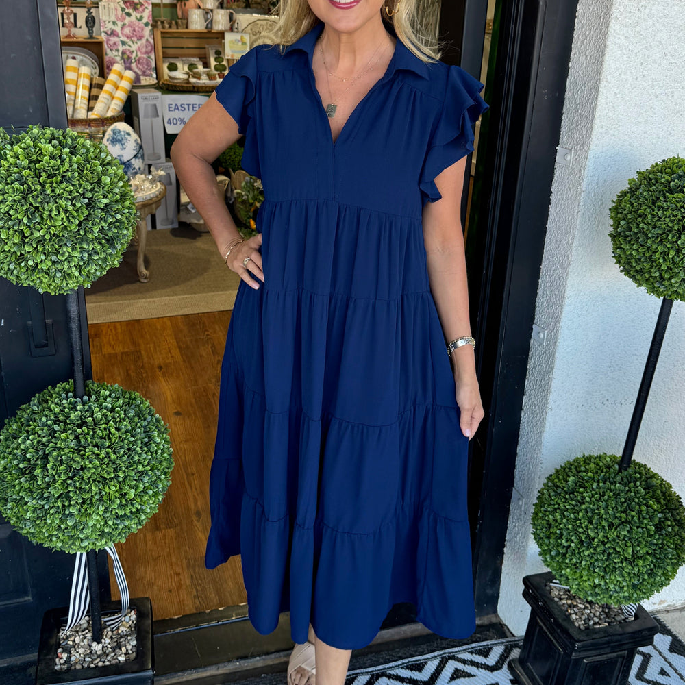 Maya Dress- Navy