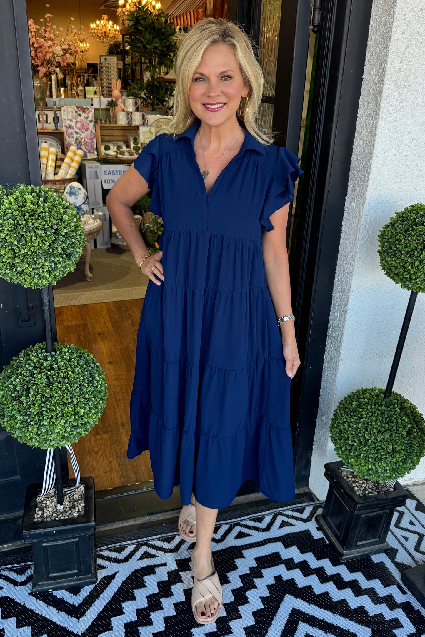 Maya Dress- Navy