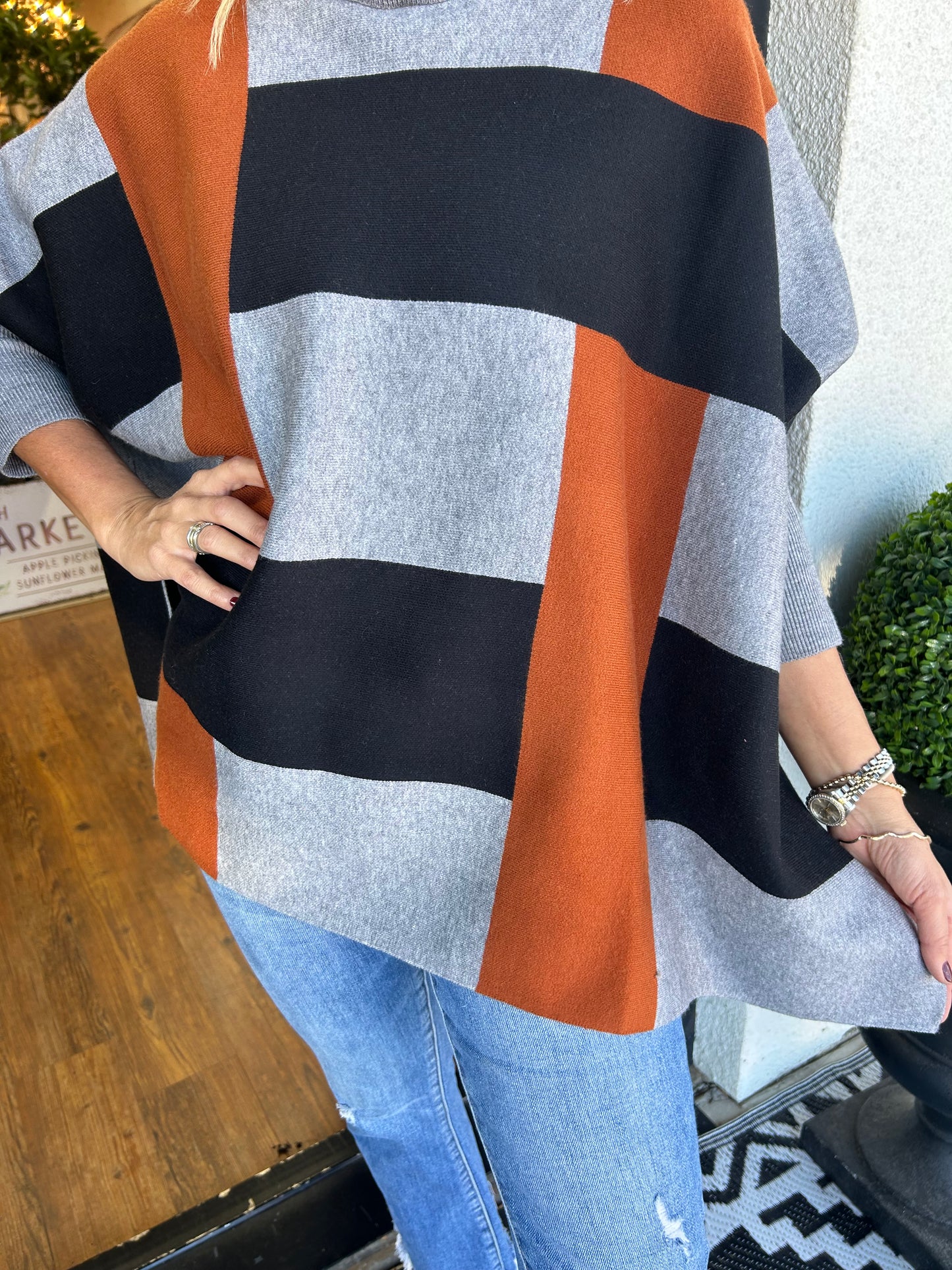 Adaline Sleeved Poncho