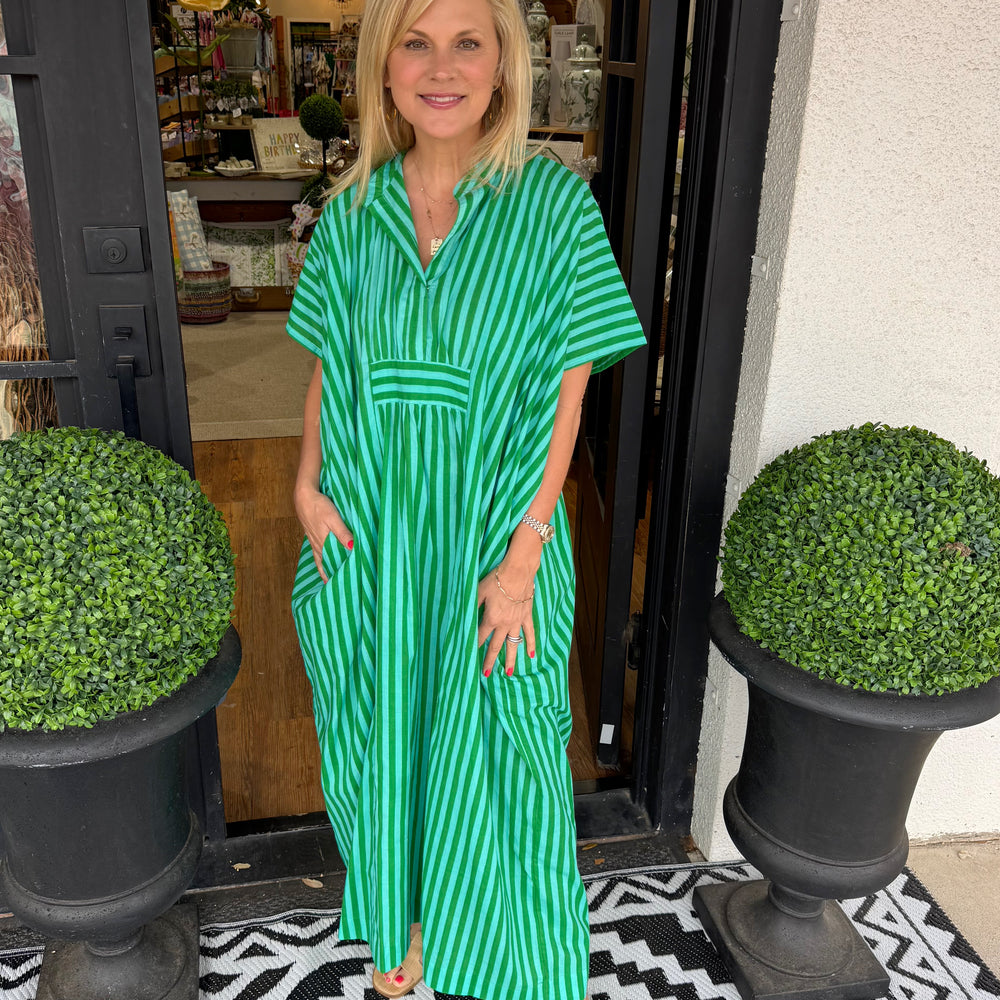 Margot Kaftan Dress- Green