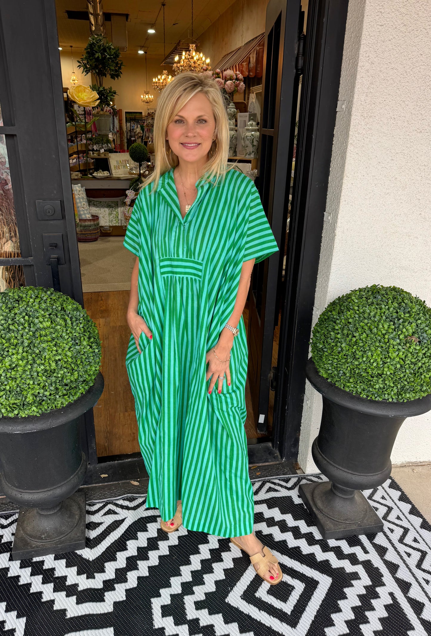 Margot Kaftan Dress- Green