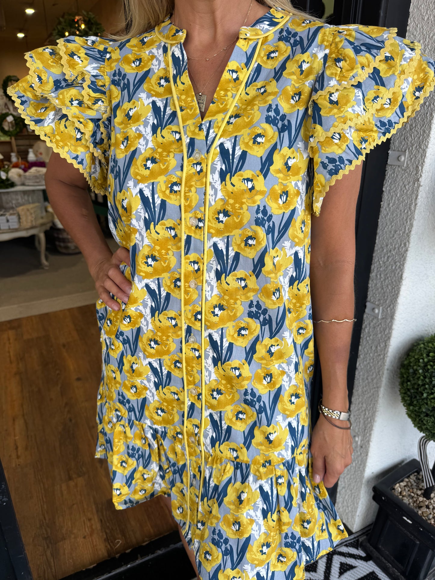 Brielle Dress - Yellow
