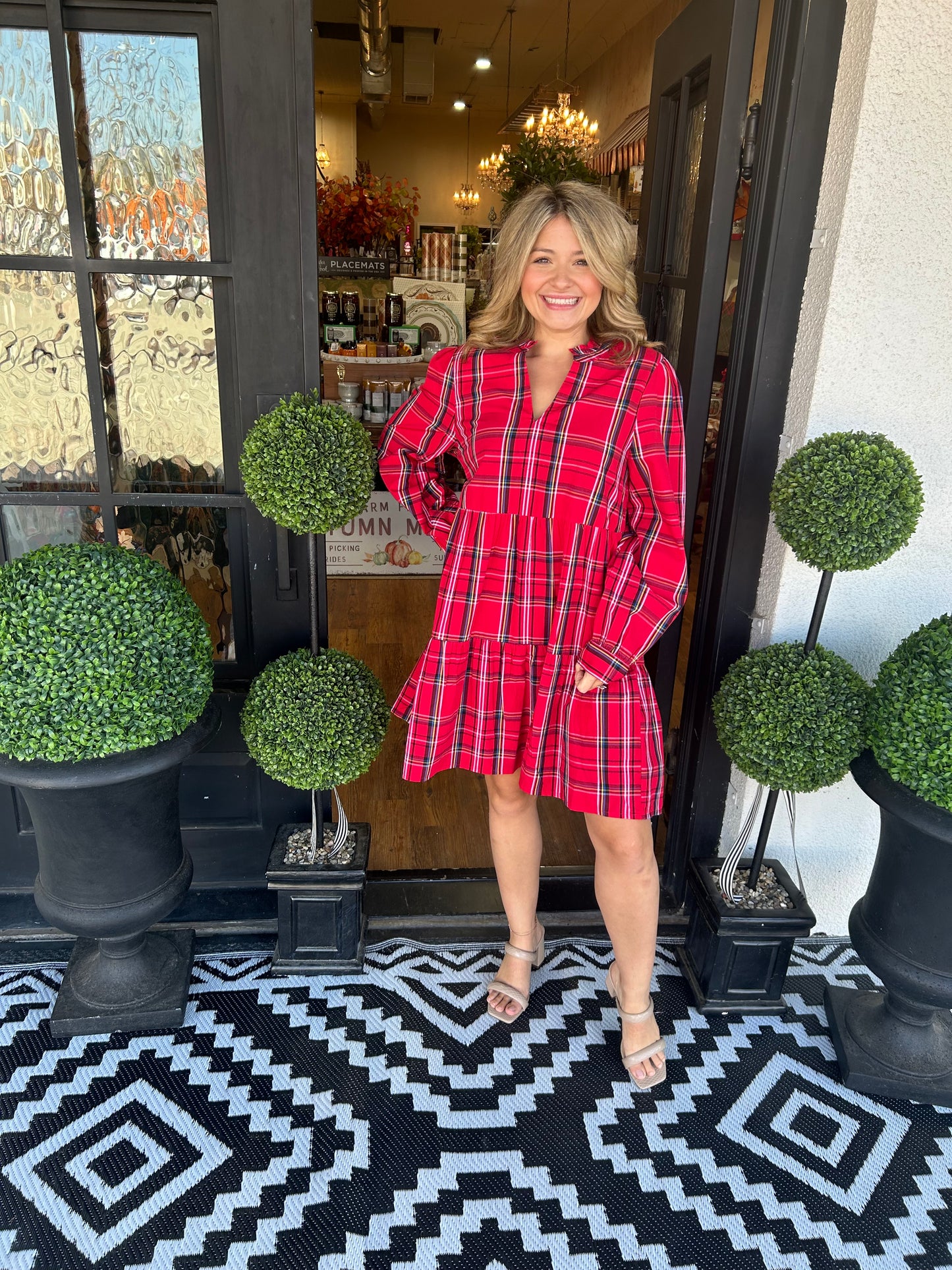 Alana Plaid Dress