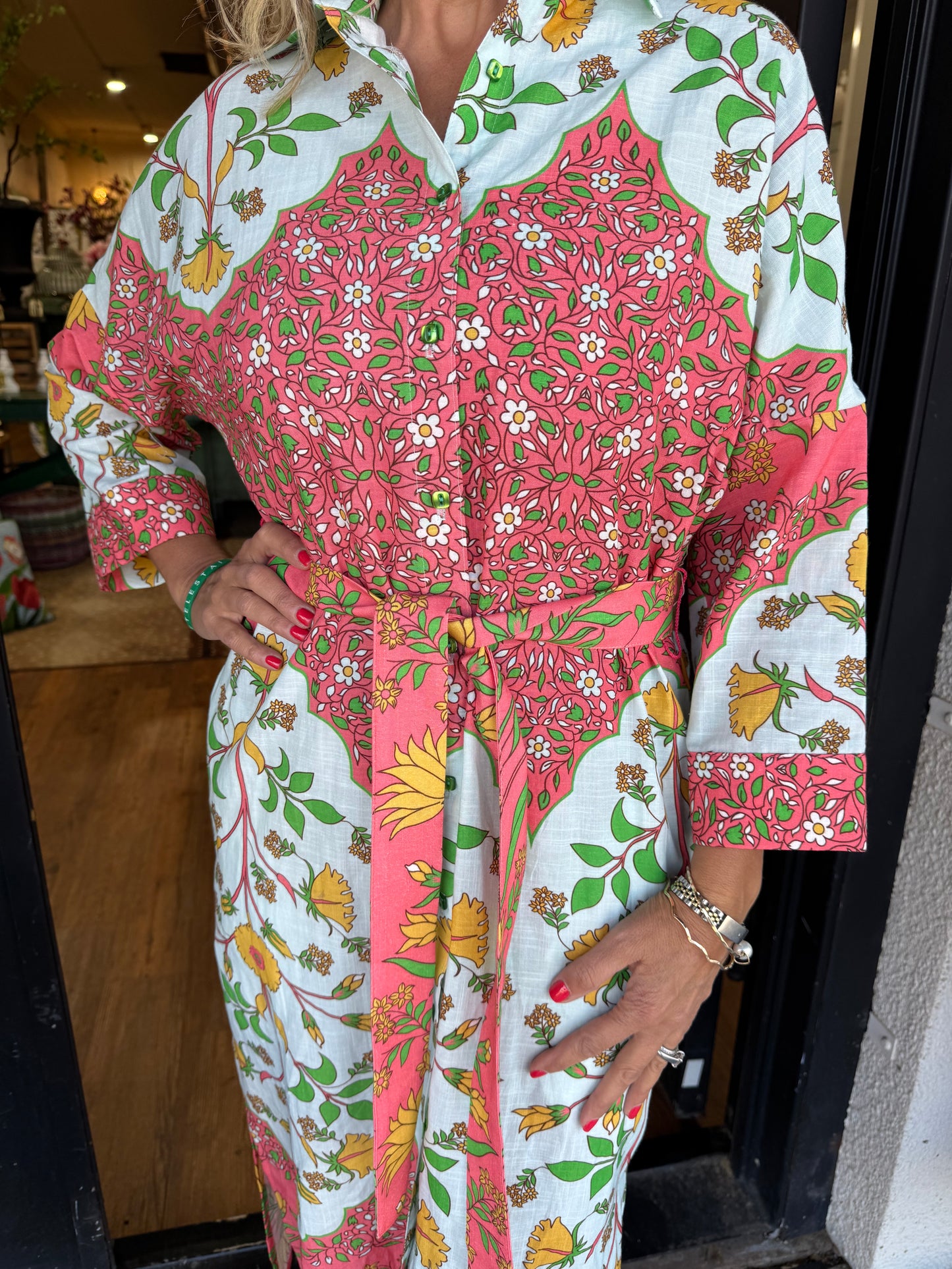 Uncle Frank Bordered Shirt Dress