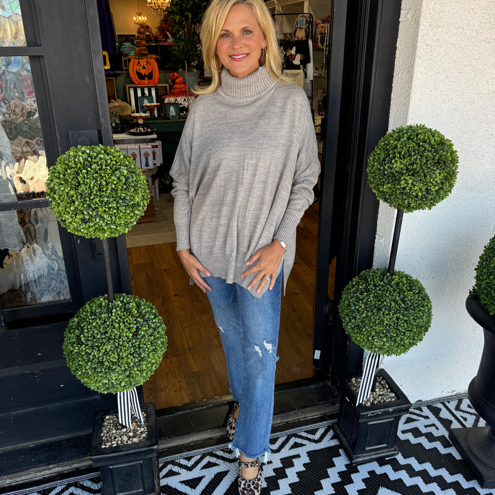 Catalina Turtleneck Sweater - Driftwood