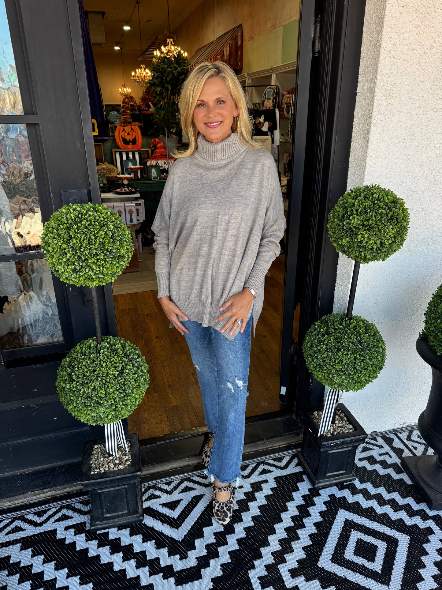 Catalina Turtleneck Sweater - Driftwood