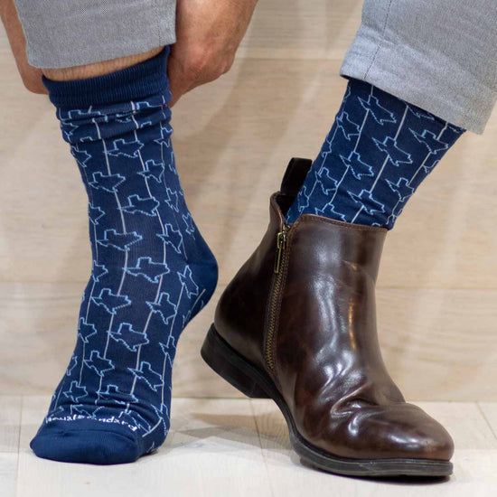 Men's Texas Navy Socks