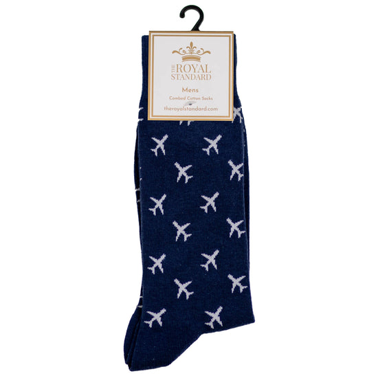 Men's Airplane Navy Socks