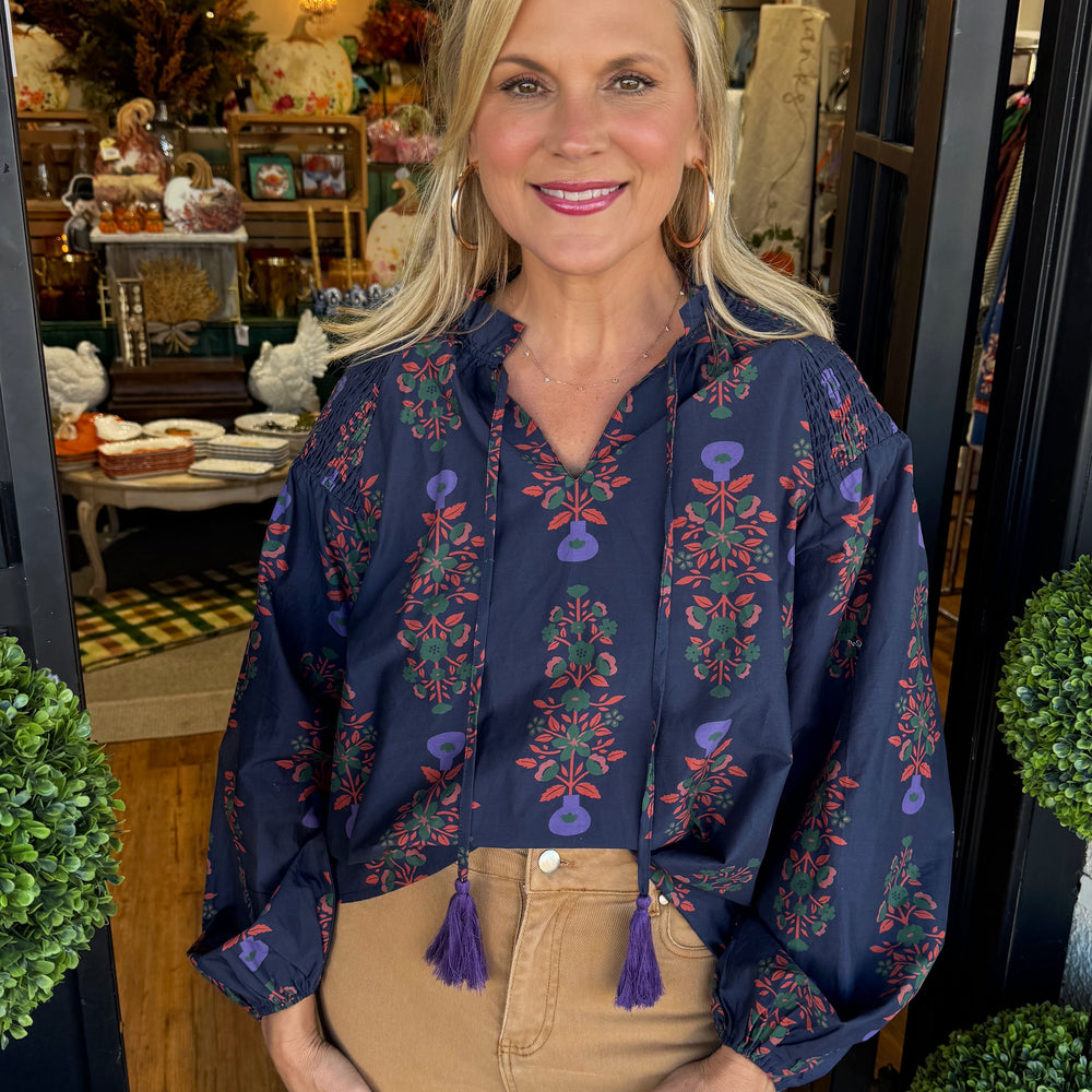 Monica Top - Navy