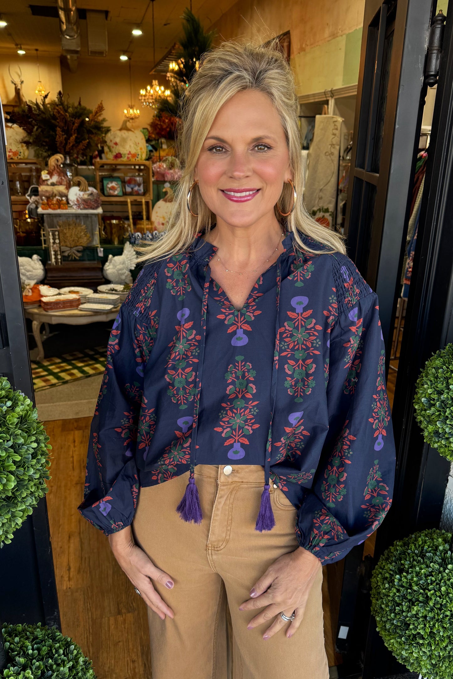 Monica Top - Navy