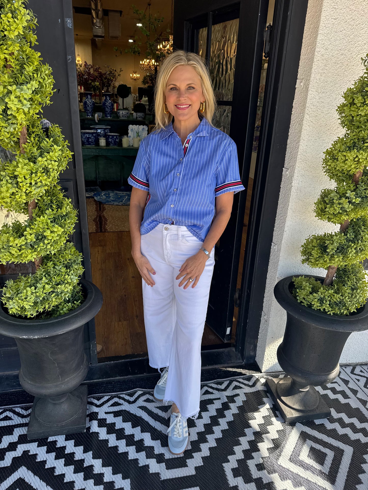 High Rise Crop Wide Leg Jean - Optic White