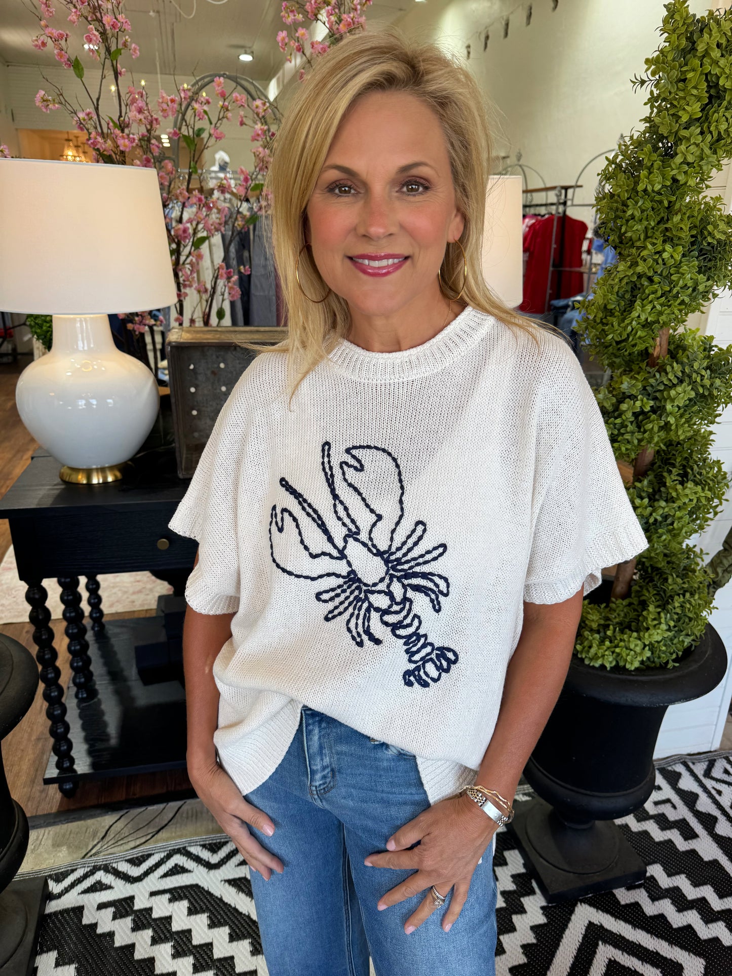 White Hurley Beach Sweater