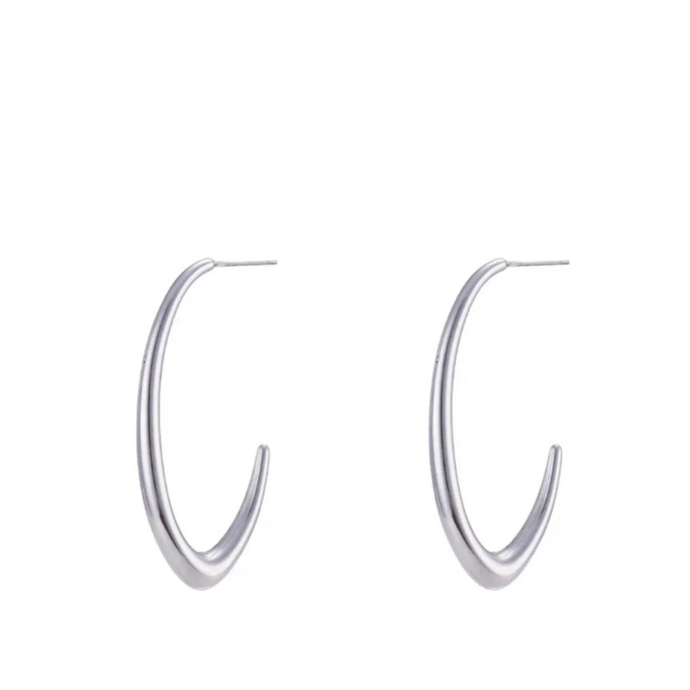 Julie Hoop Earrings Silver