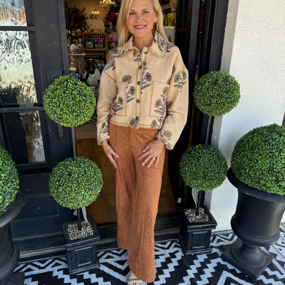 Ivy Jane Lurex Block Print Jacket