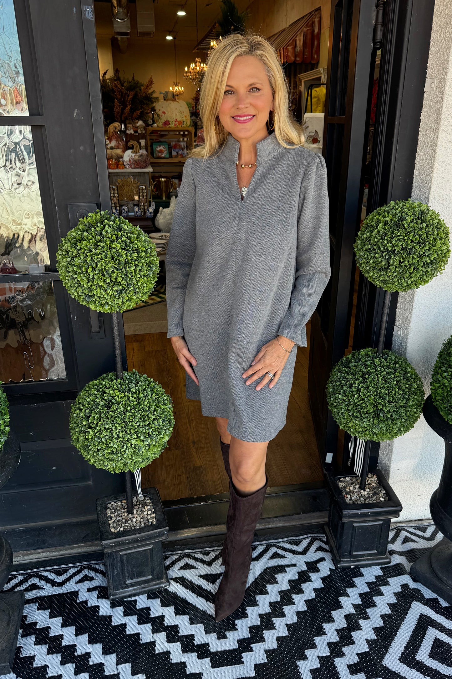 Odette Dress - Grey