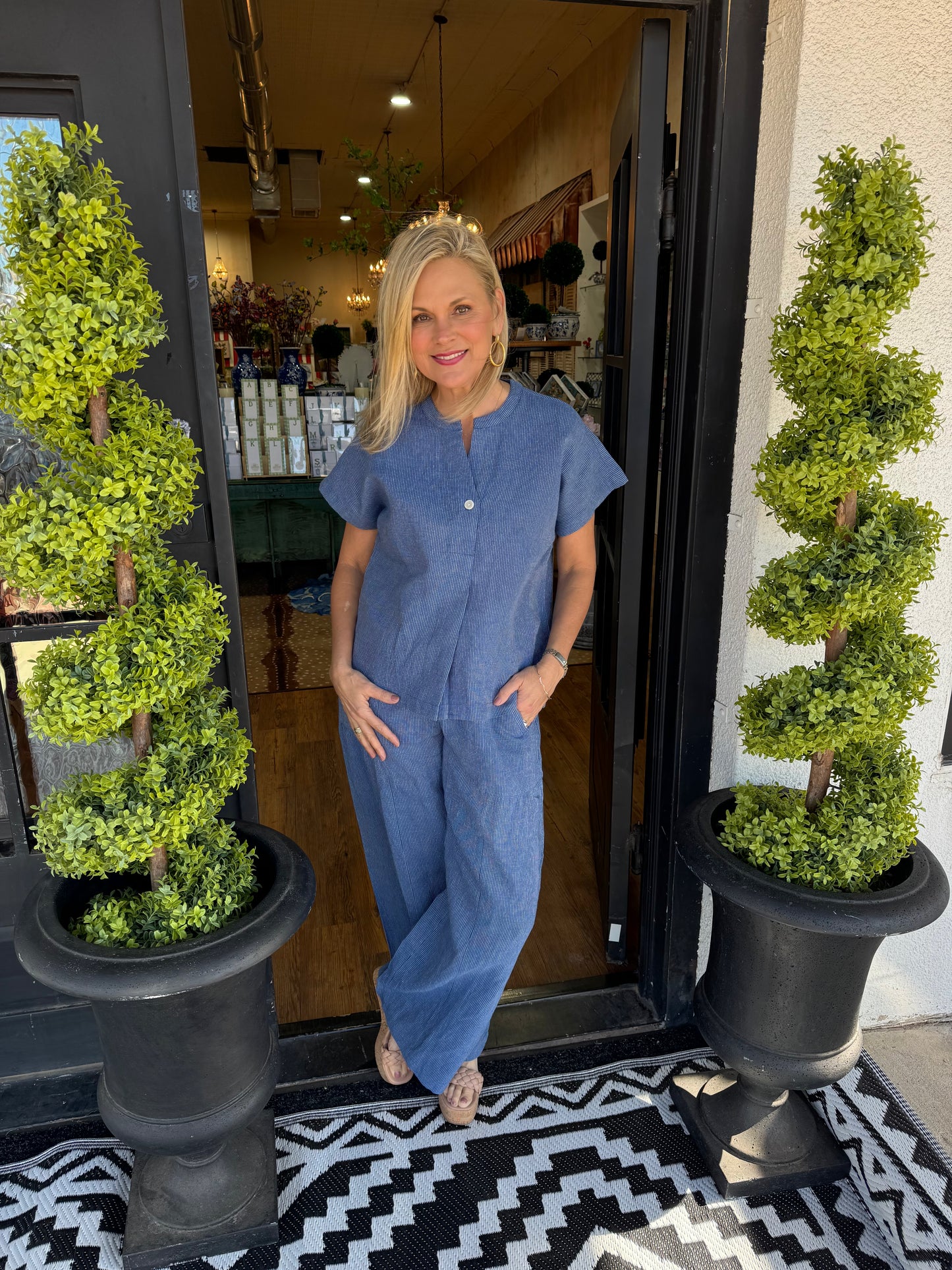 Ivy Jane Wide Leg Stripe Pant