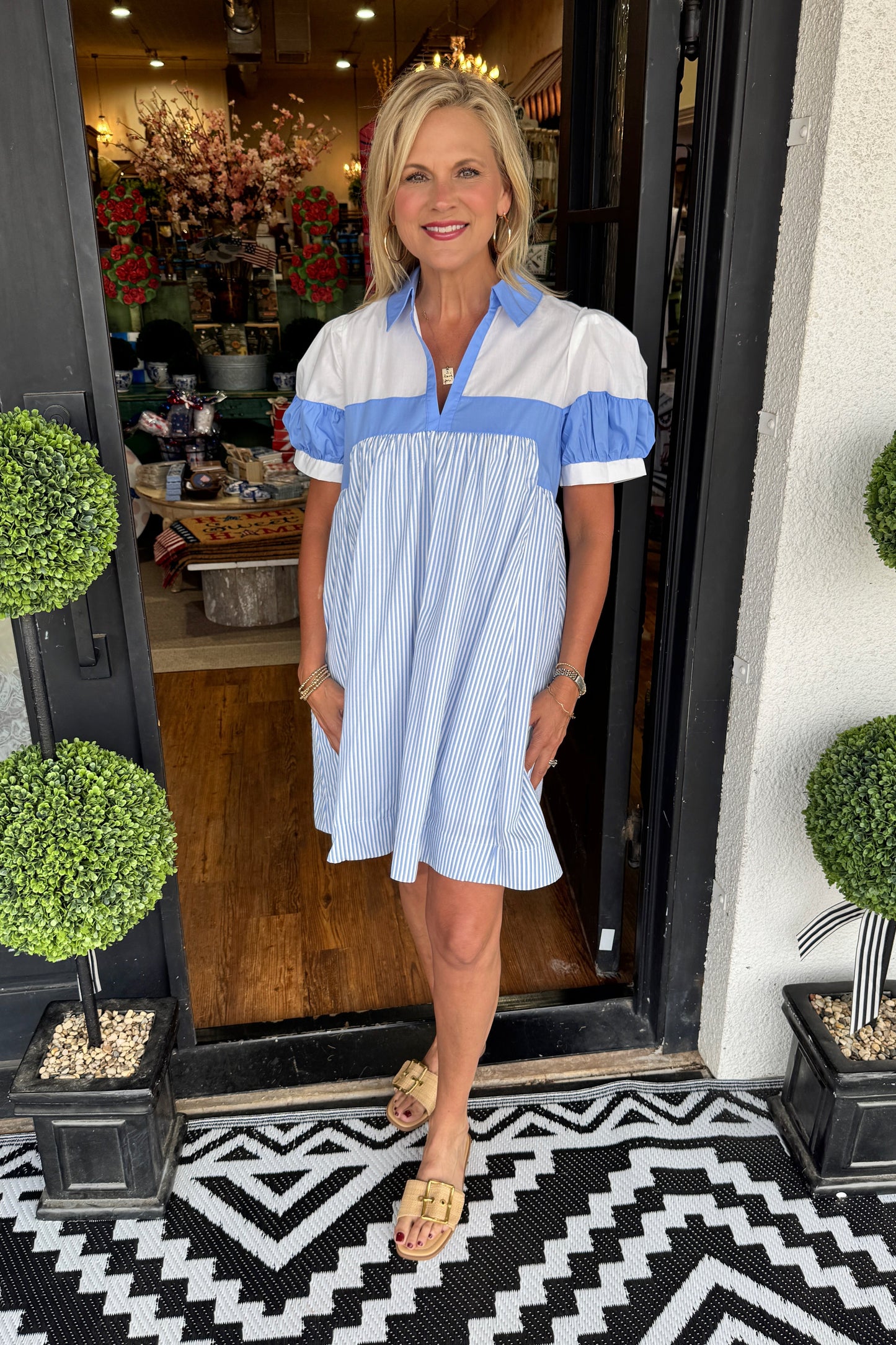 Poppy Dress- Blue