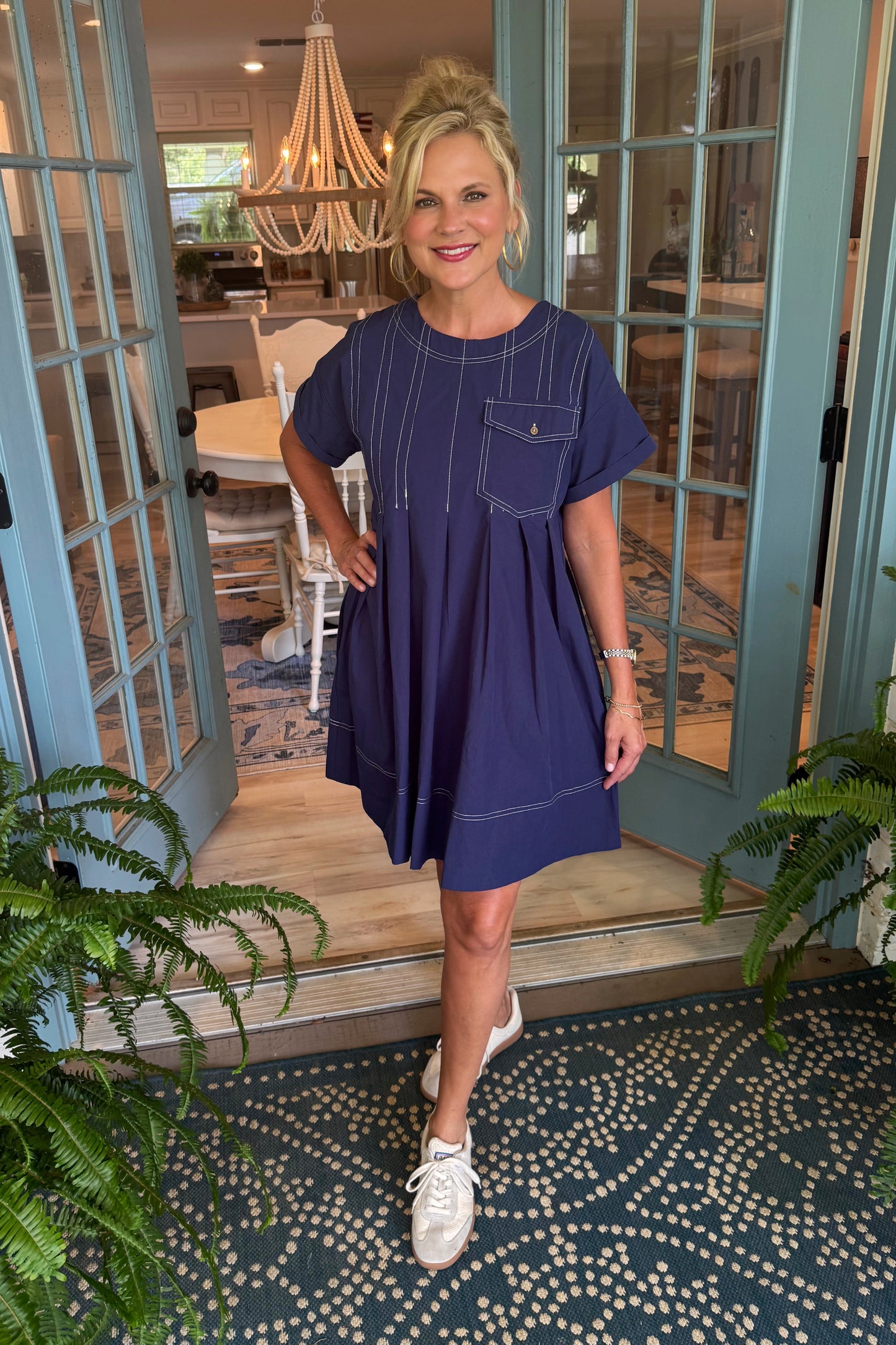 Cherie Dress - Navy