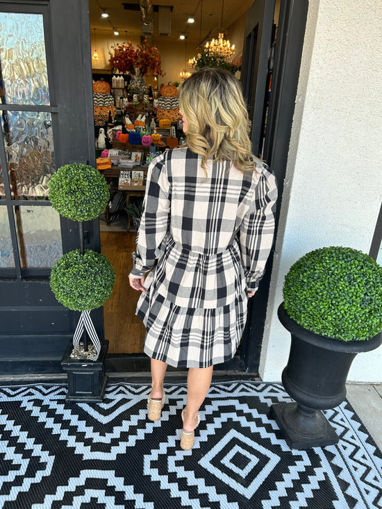 Alana Plaid Dress