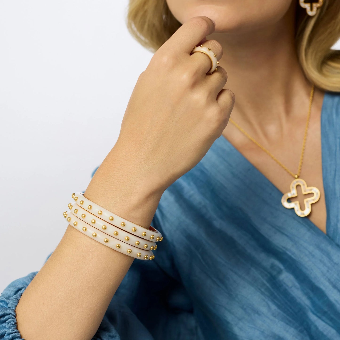 Colette Bangle - Alabaster