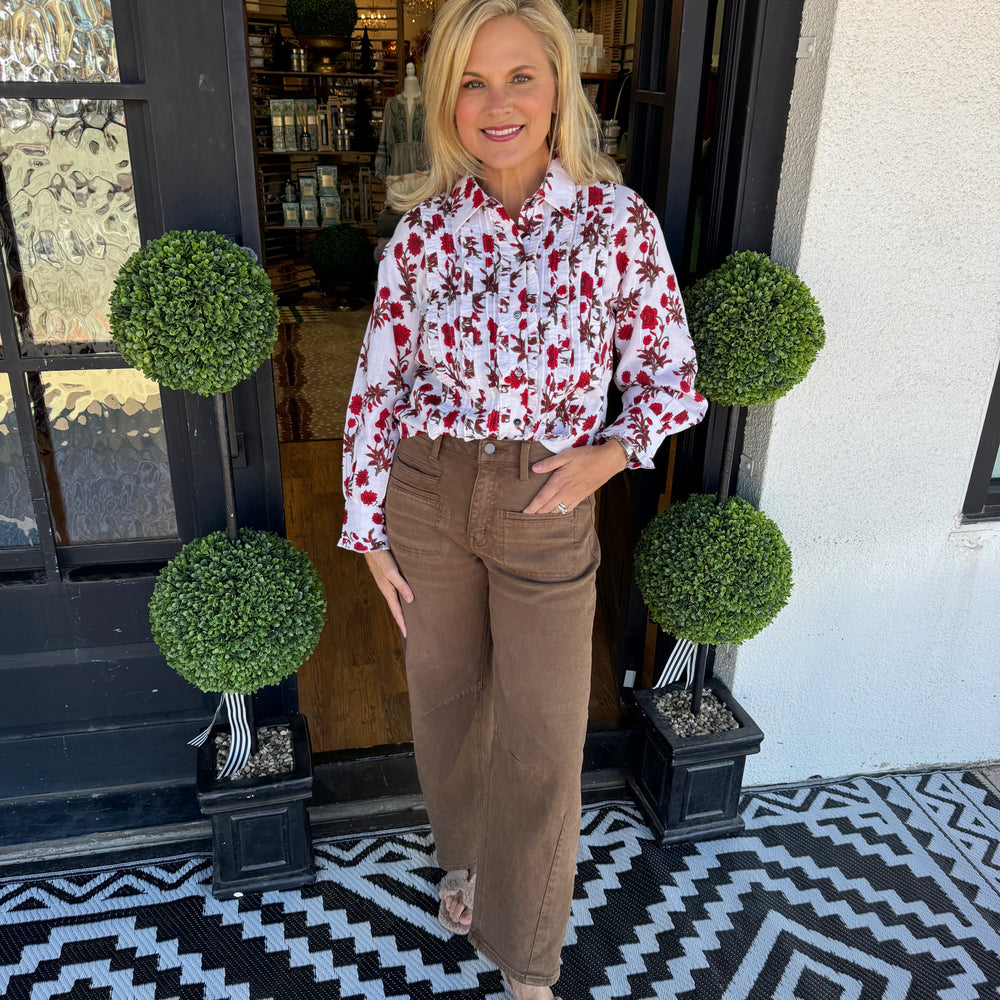 
                  
                    Ivy Jane Tuxedo Gauze Top
                  
                