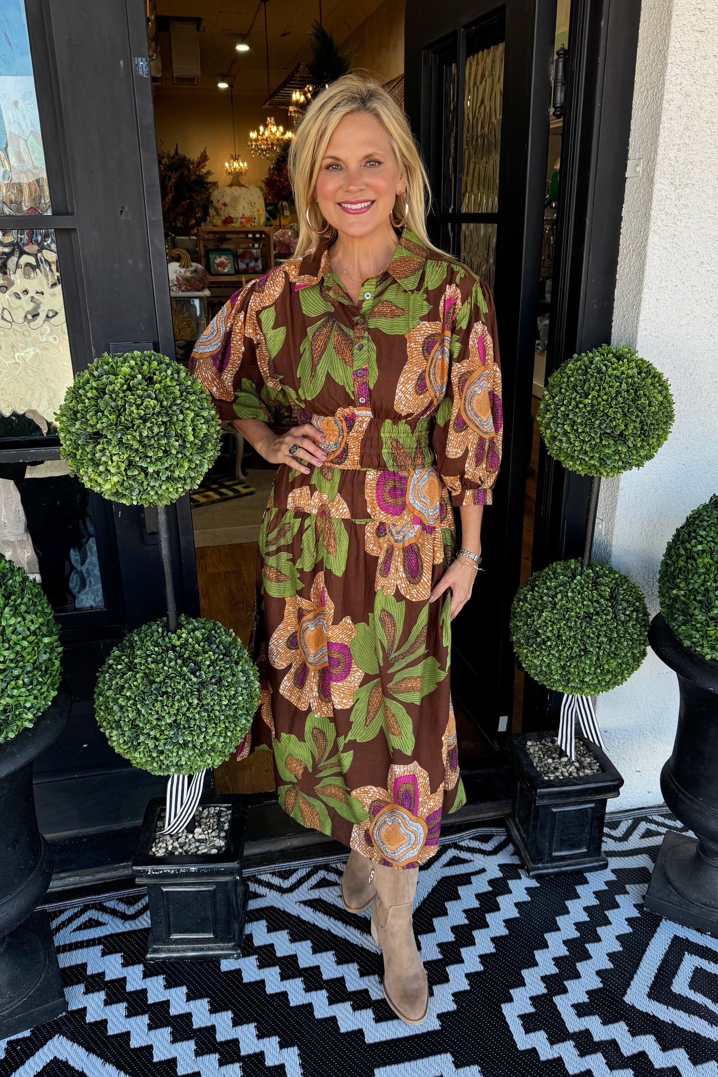 Uncle Frank Big Blooms Dress