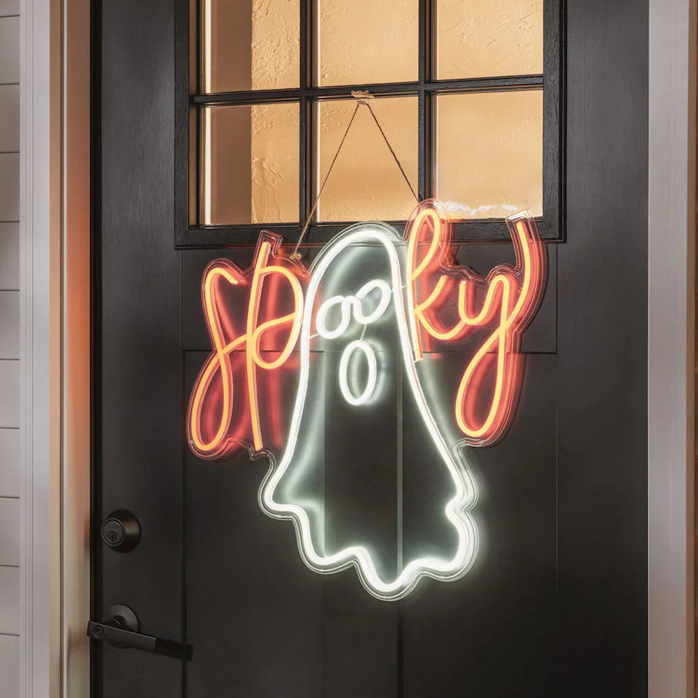 Neon Ghost Door Hanger