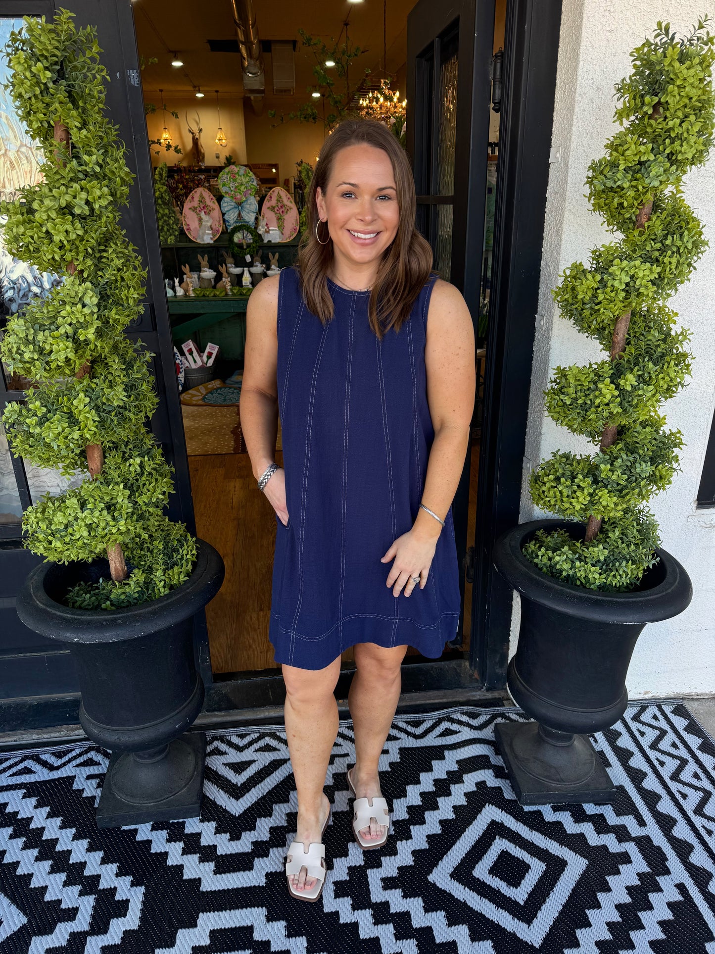 Macy Dress - Navy