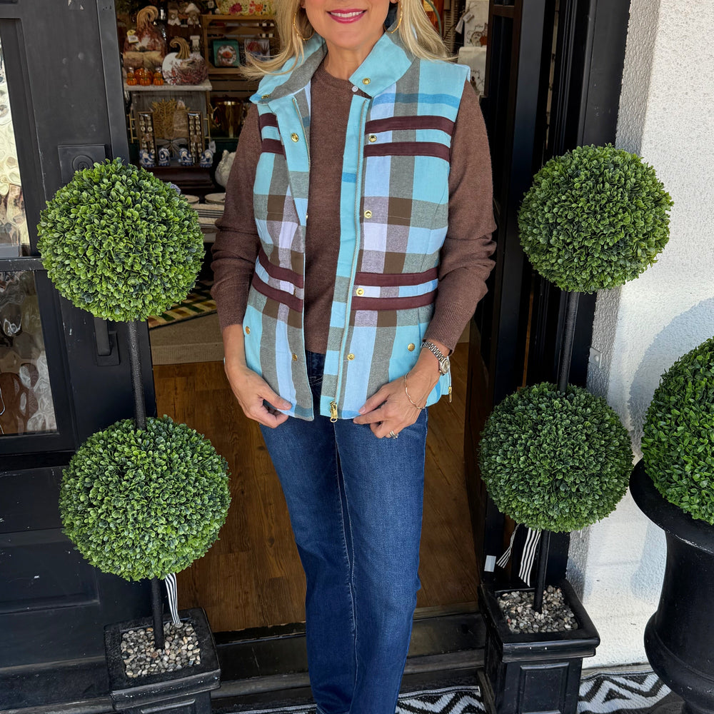 Dizzy Lizzie Vest Plaid Flannel