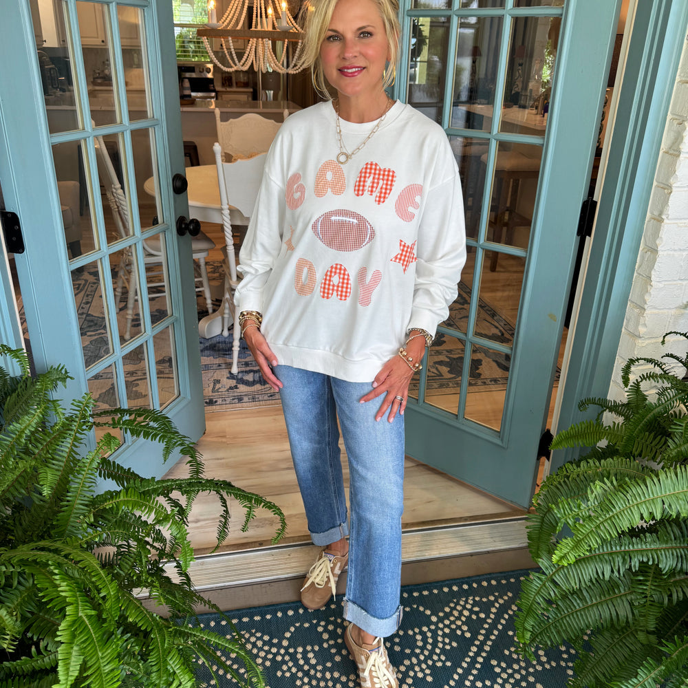 Stacey Crewneck Top - White