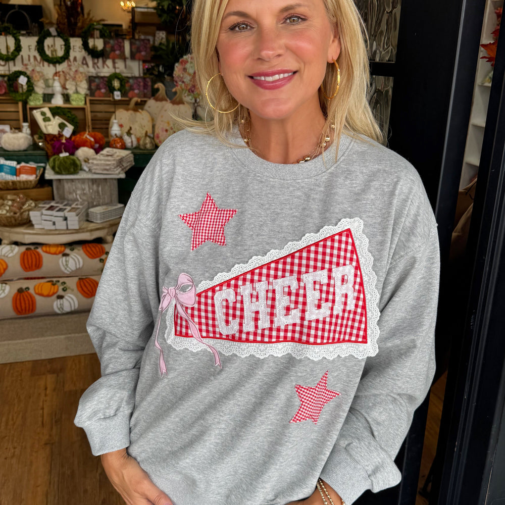 Elizabeth Cheer Sweatshirt - Heather Grey