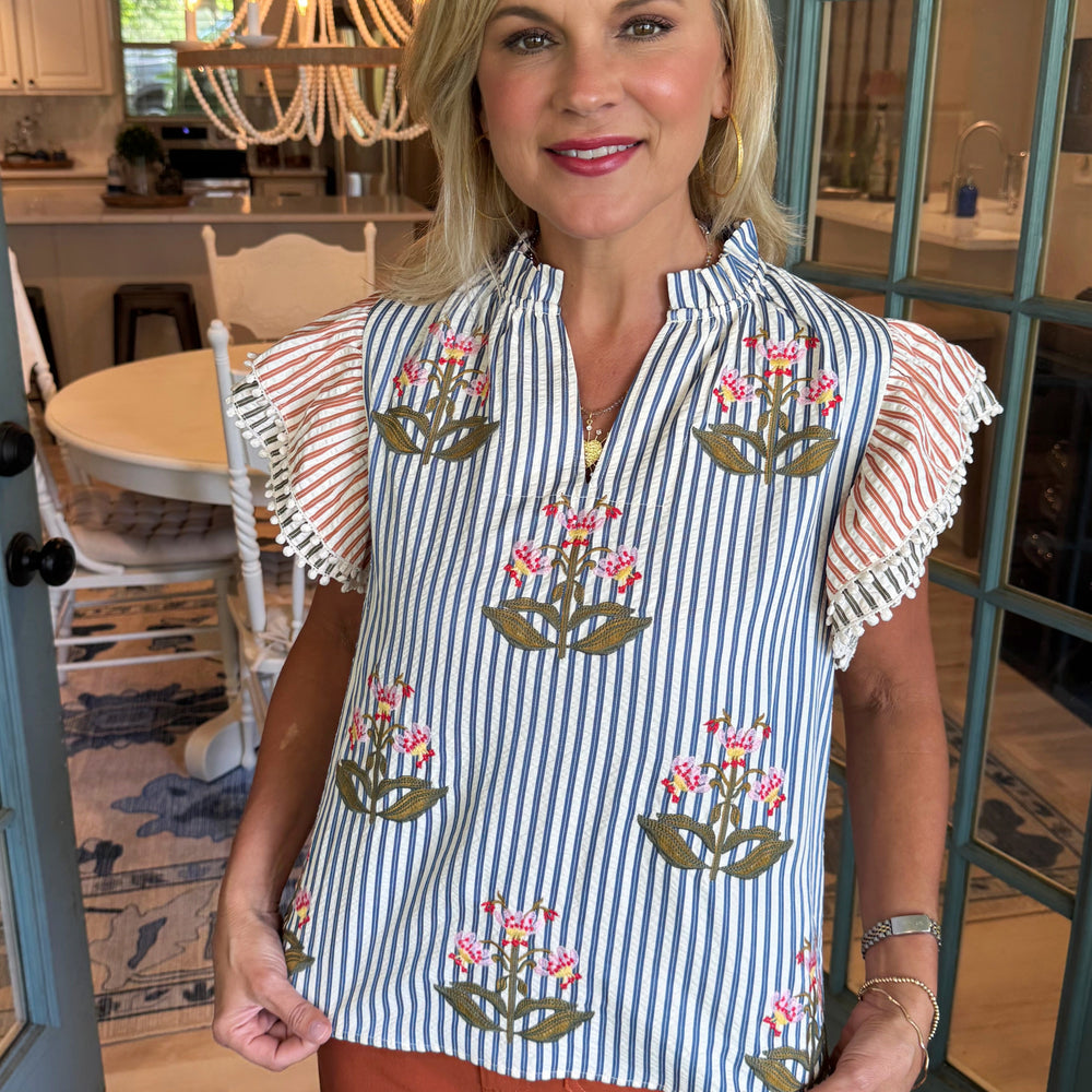 June Top - Blue