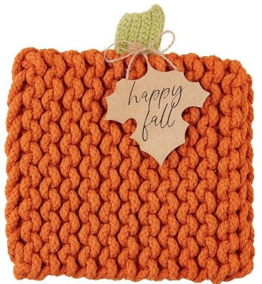 Pumpkin Knit Trivets