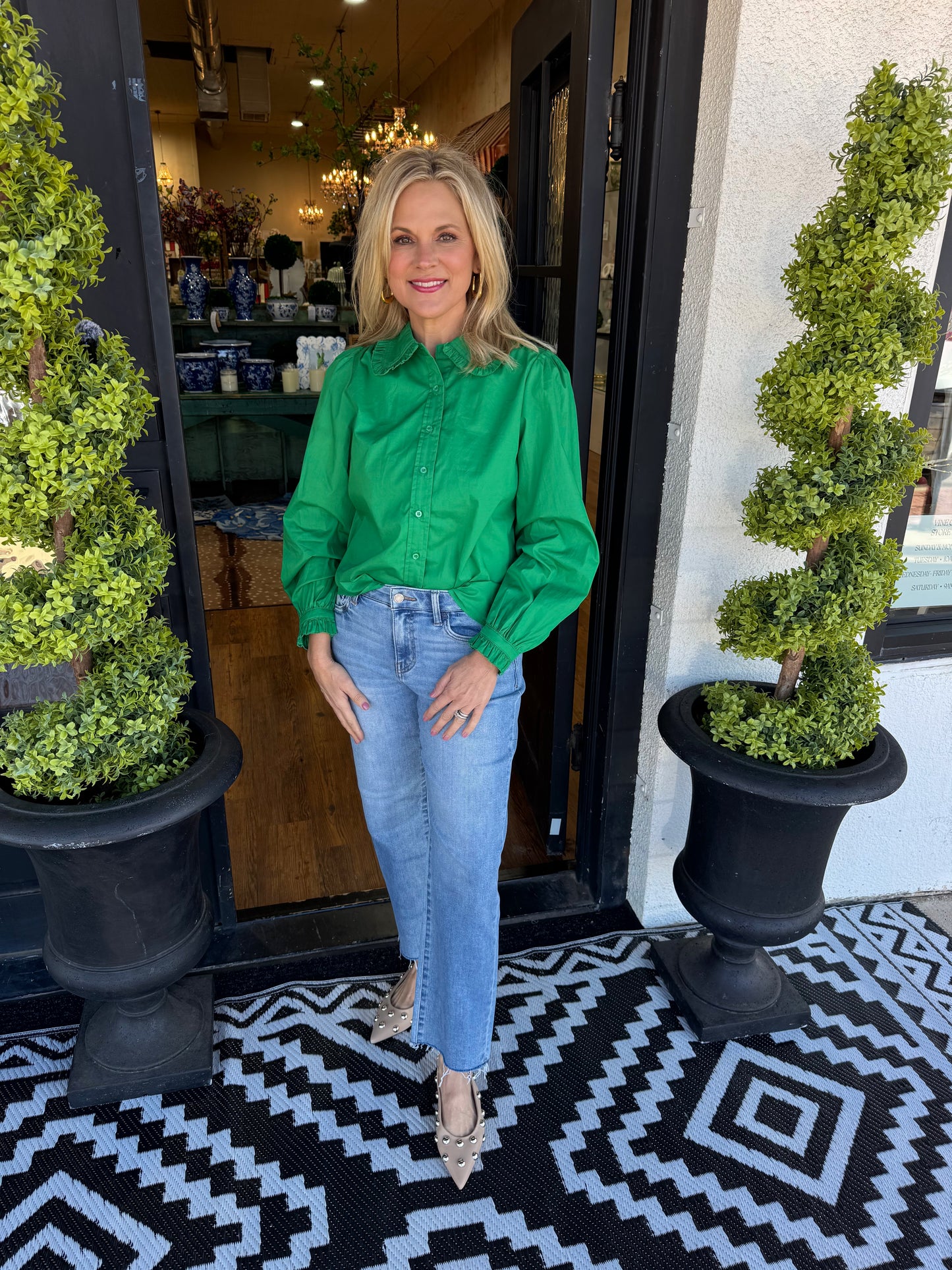 Courtney Top - Kelly Green