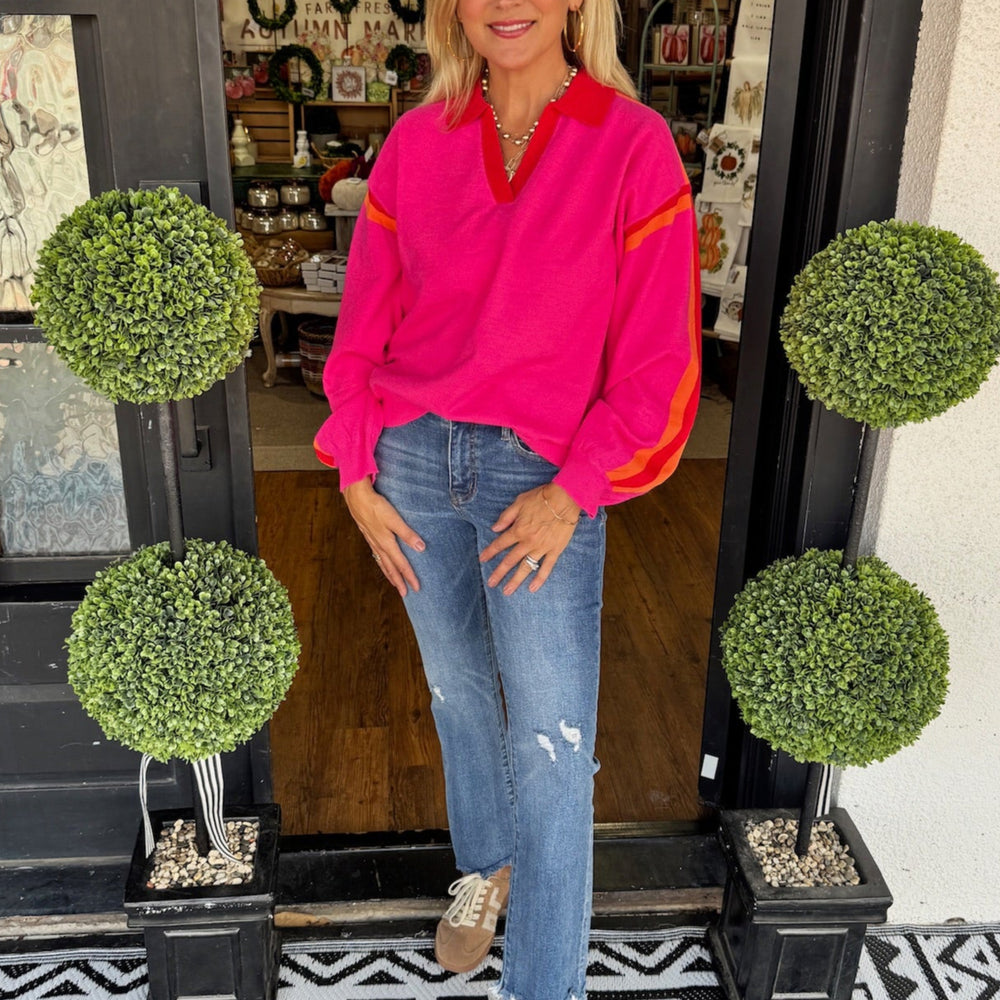 Pattie Sweater - Hot Pink