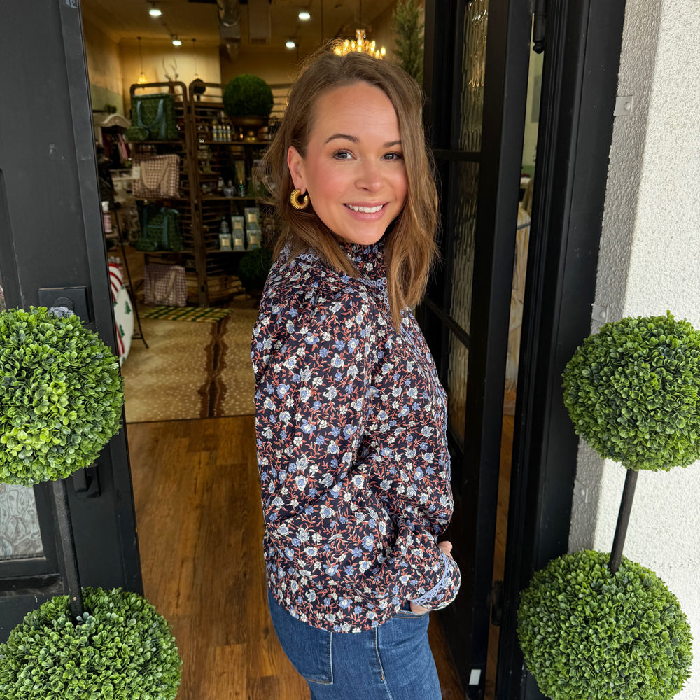 Marguerite Top - Navy