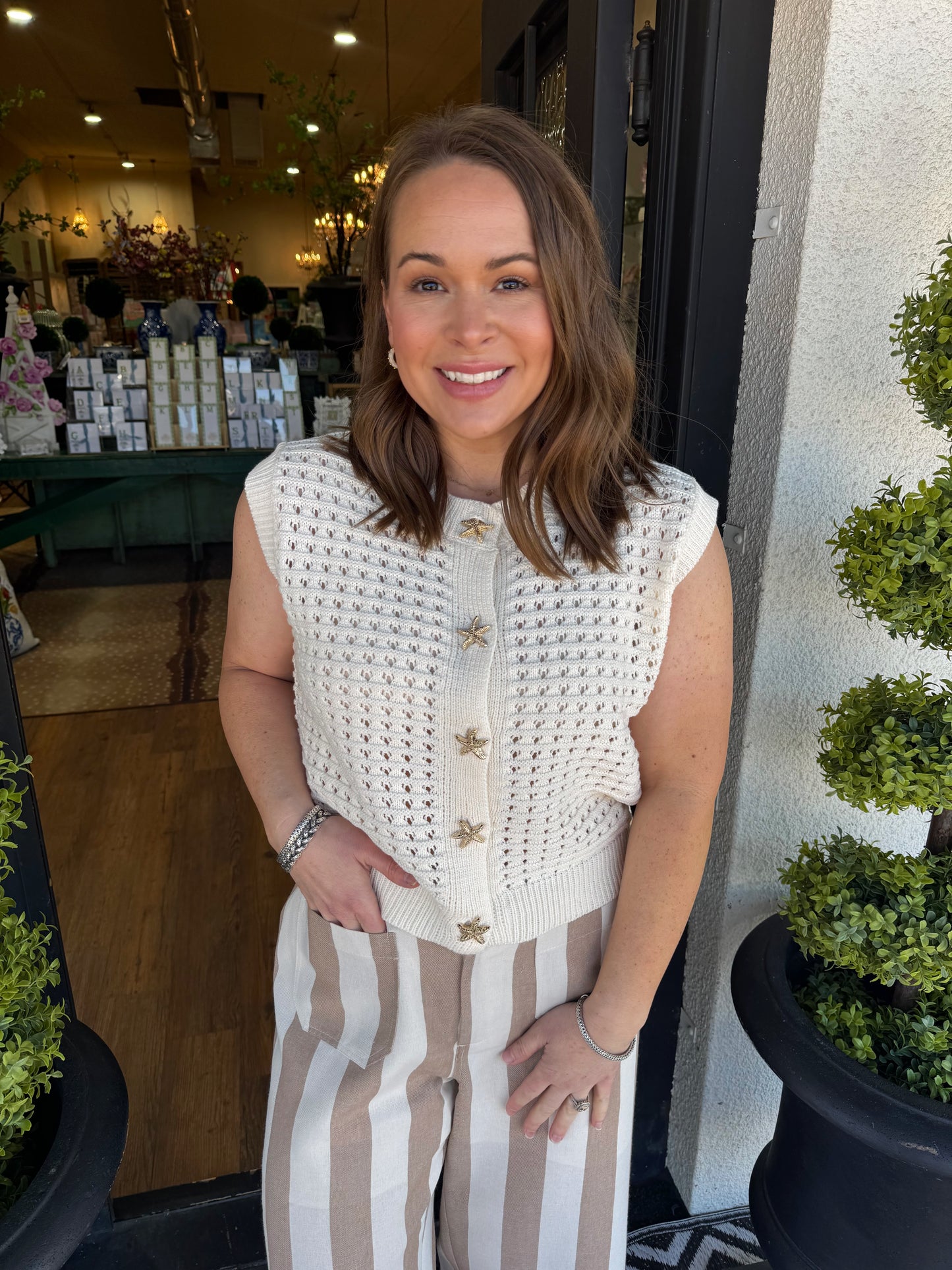 Isla Sweater Vest - Cream