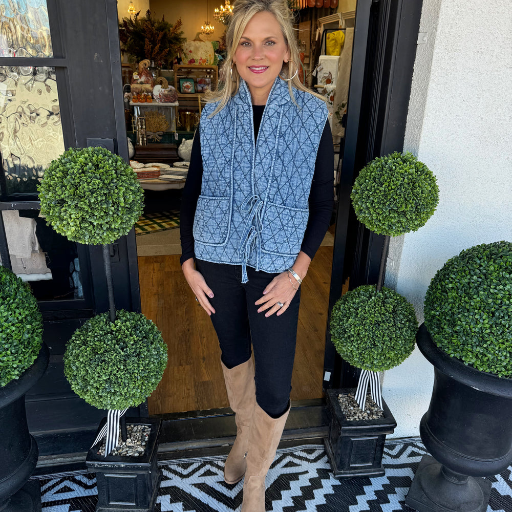 Farrah Vest - Dark Denim