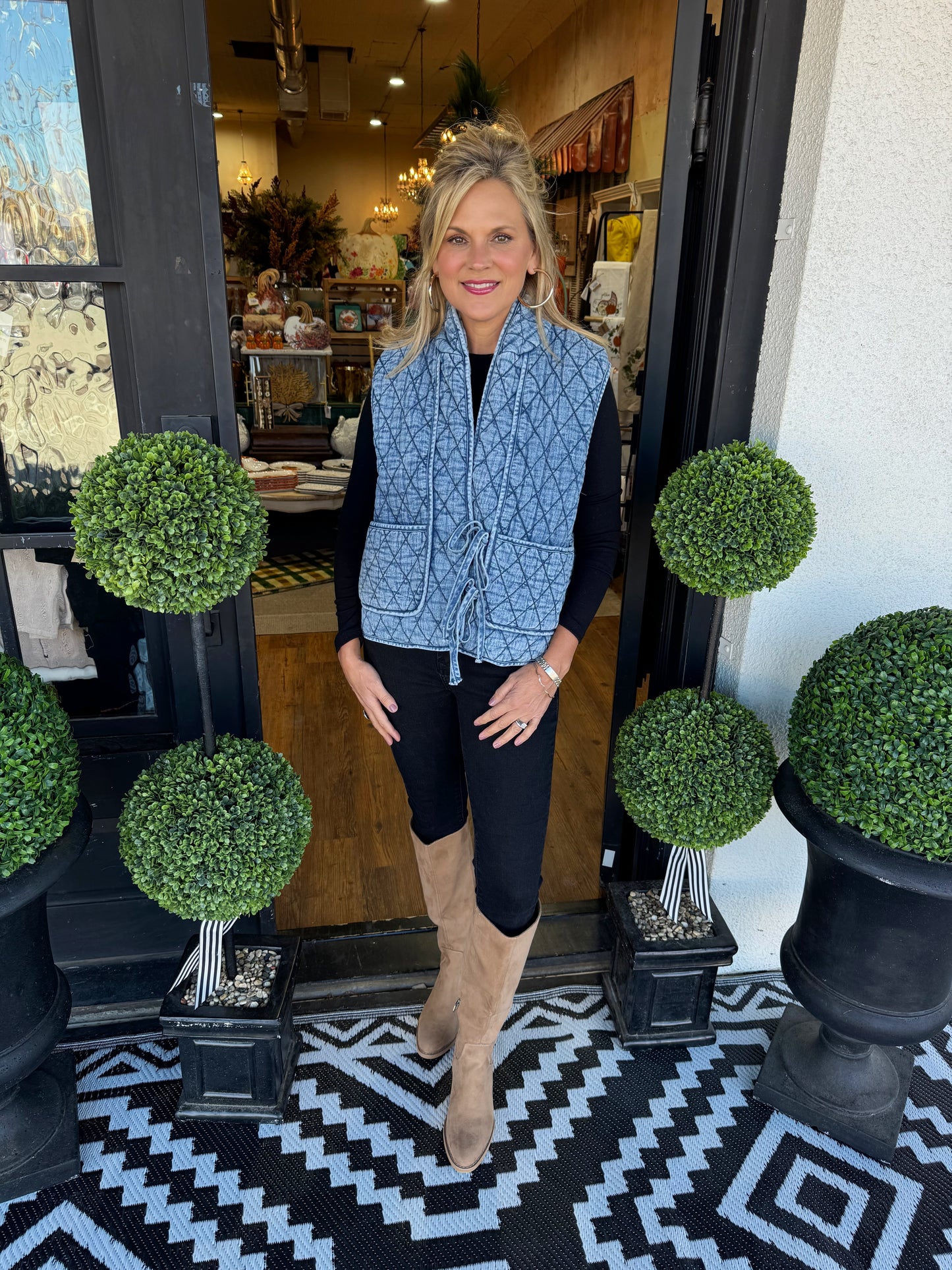 Farrah Vest - Dark Denim
