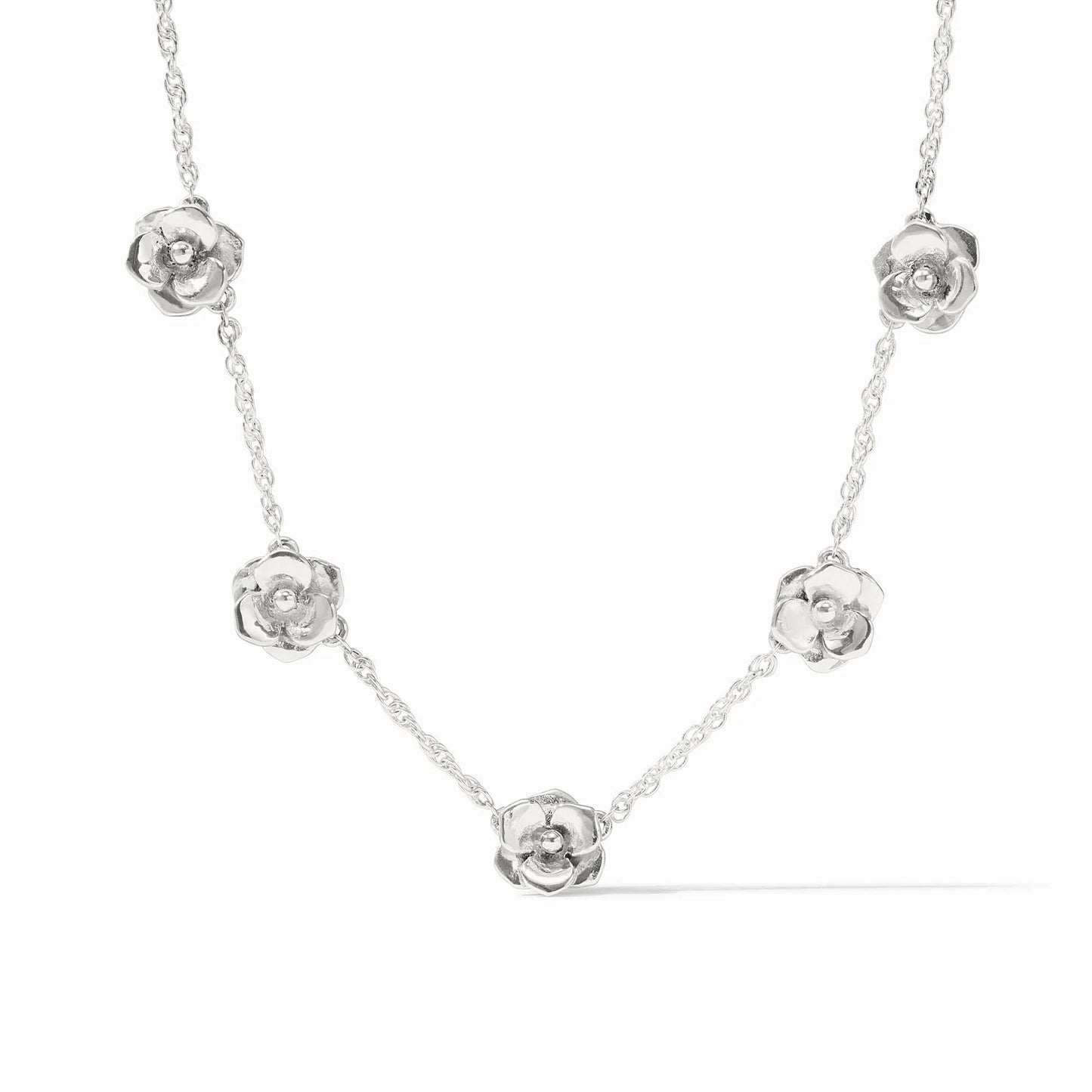 Bloom Delicate Station Necklace - Silver