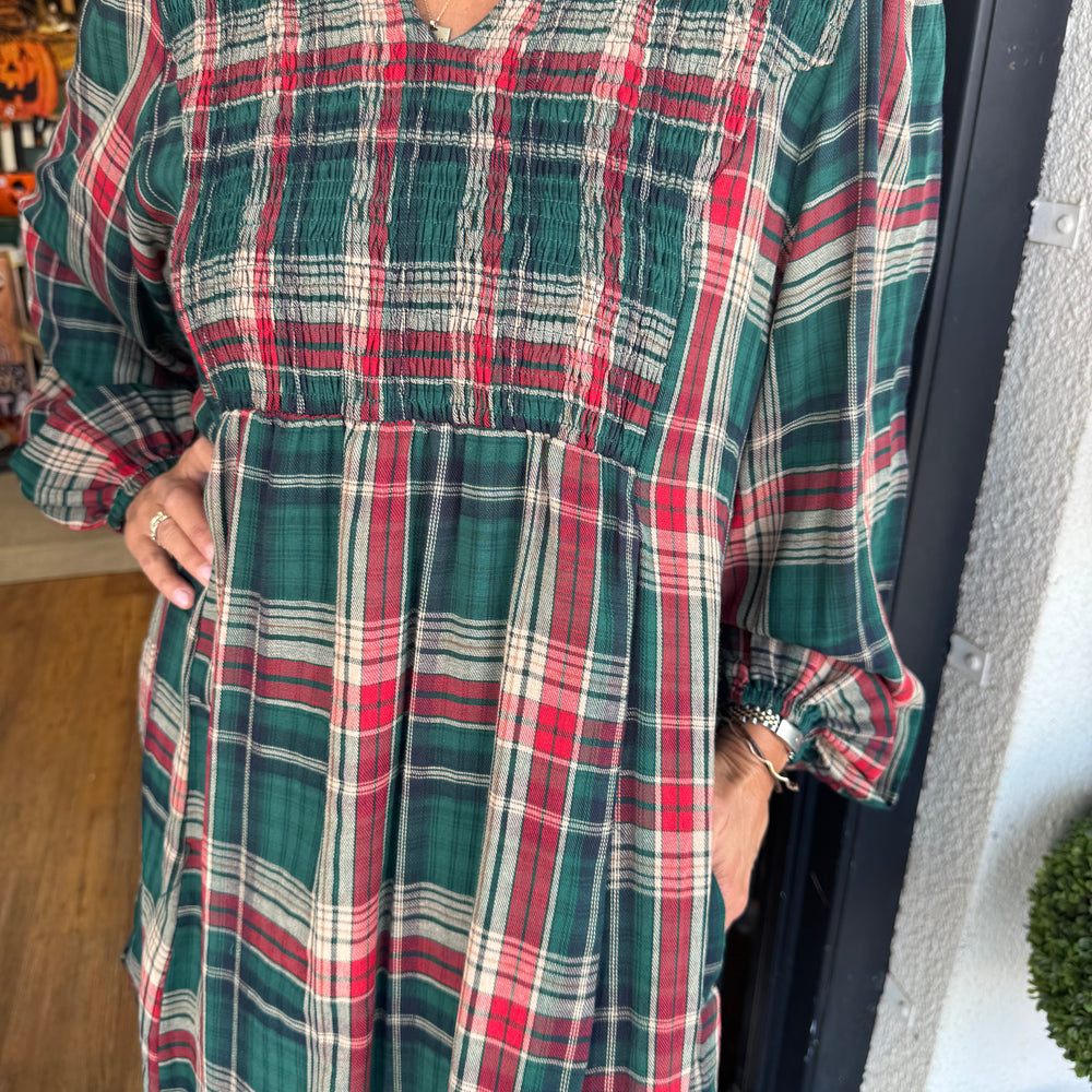 Chandee Dress - Hunter Green