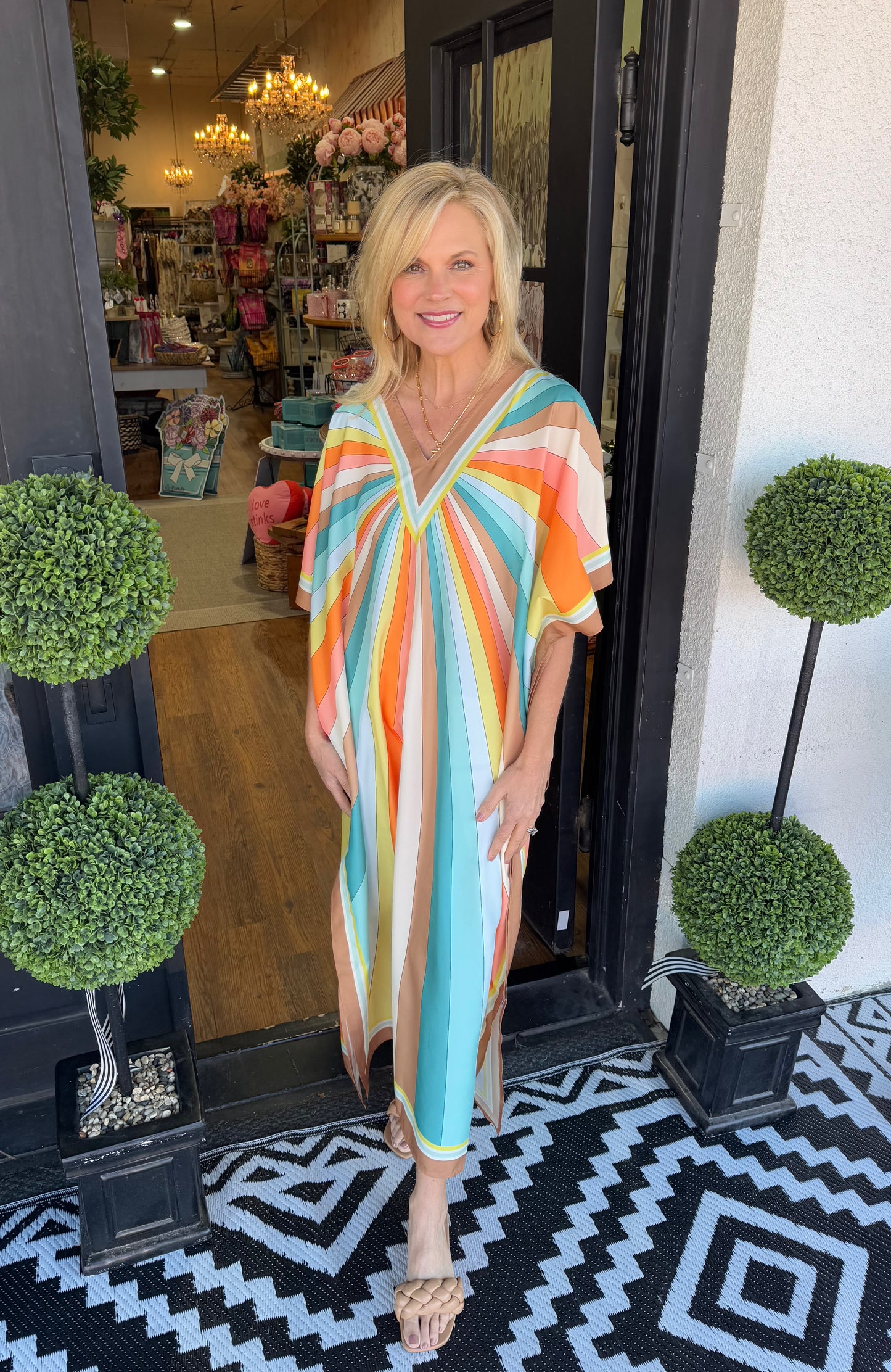 Claudia Sun Stripes Caftan