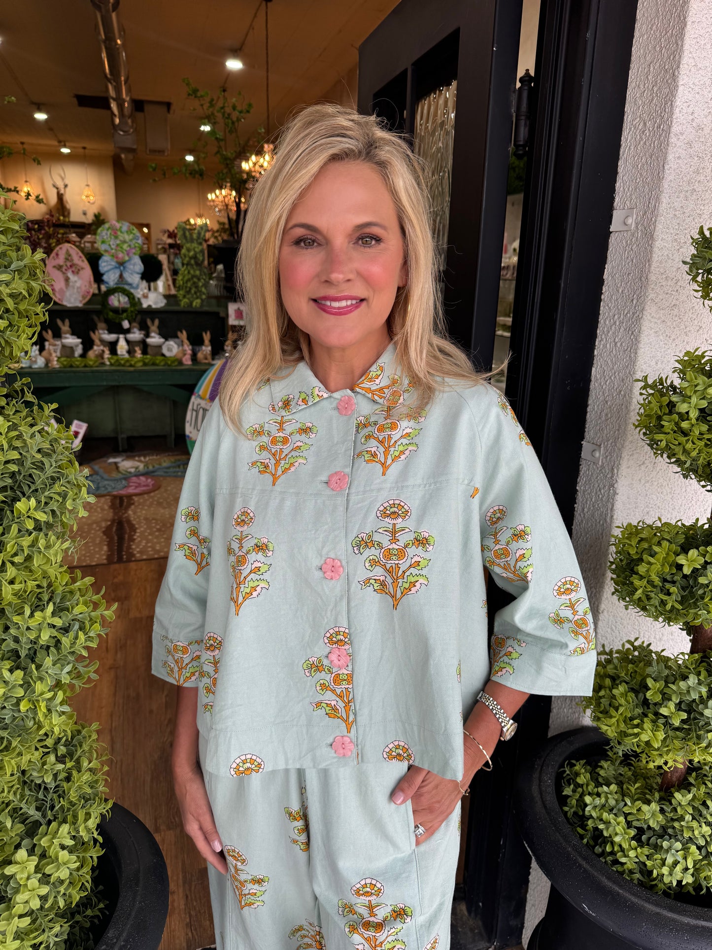 Ivy Jane Print Barrel Pant