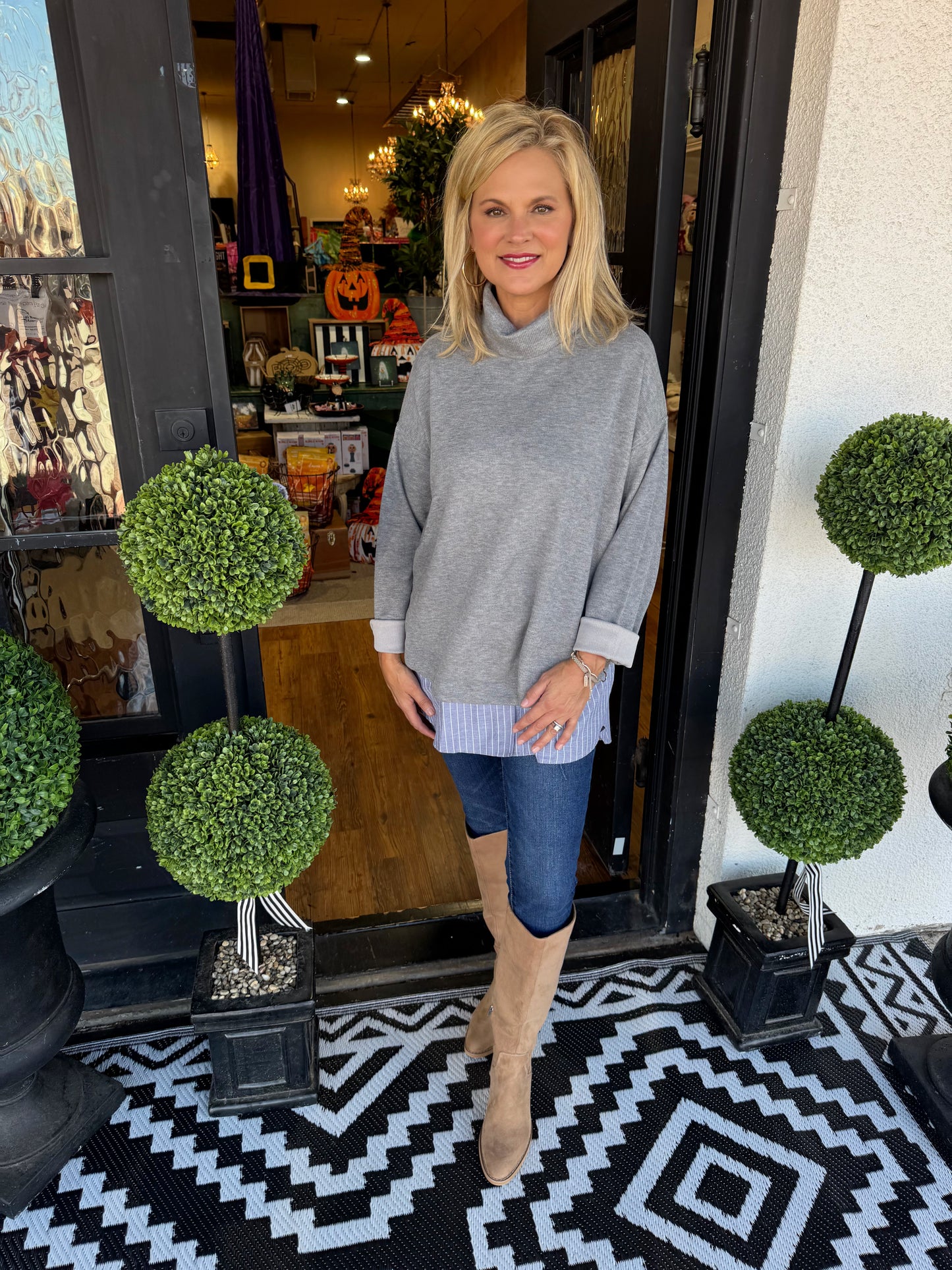 Faith Top - Grey
