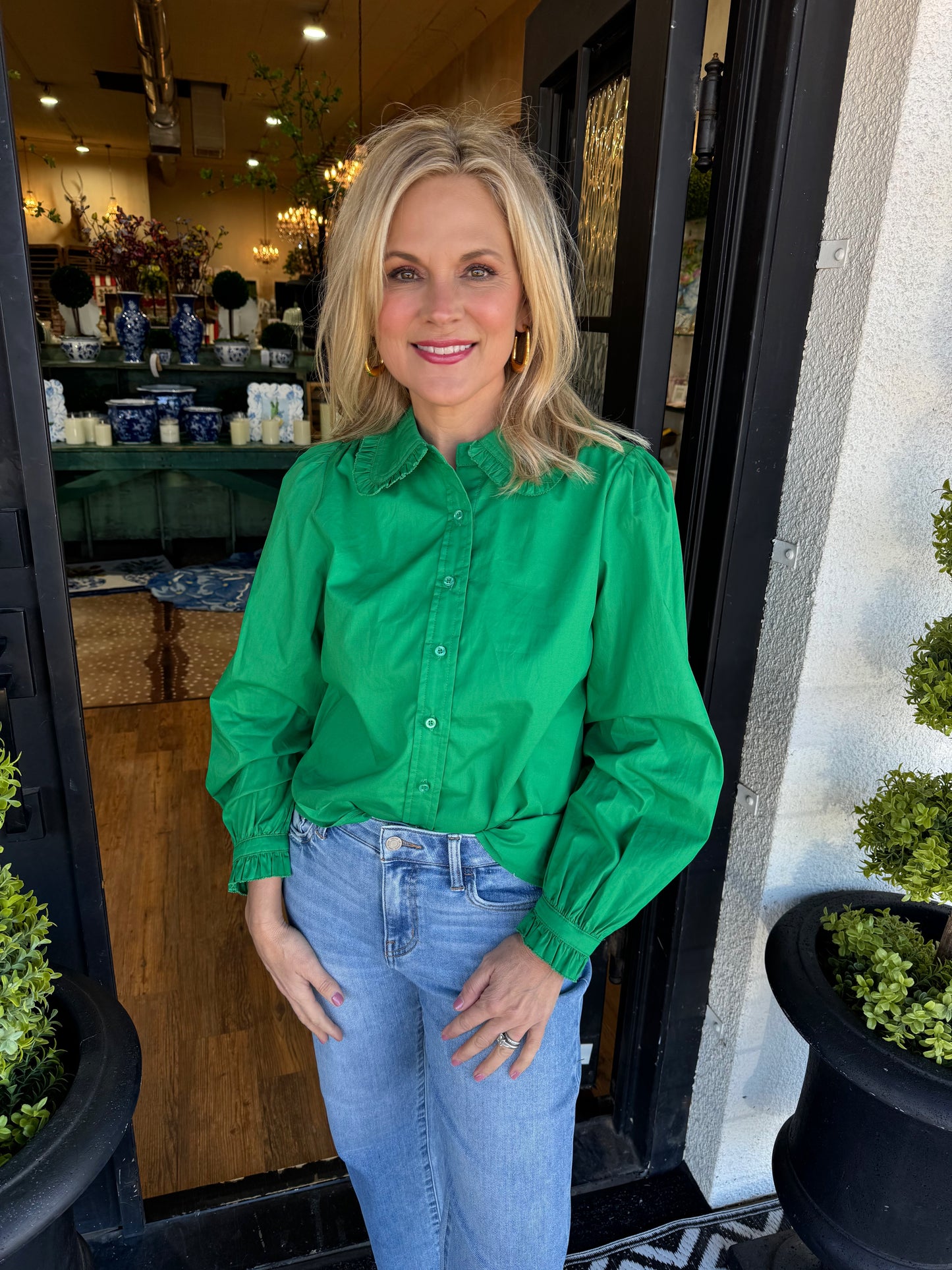 Courtney Top - Kelly Green