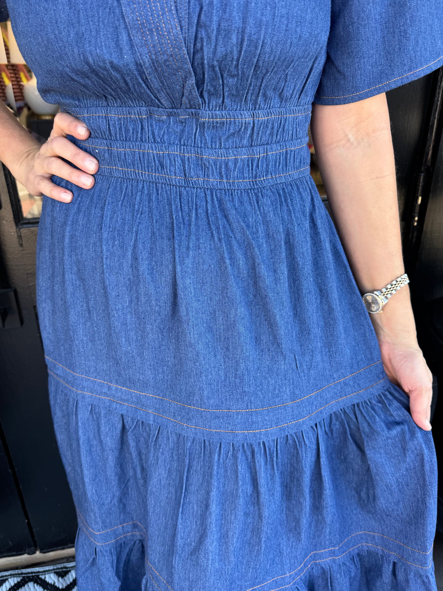 Grace Dress - Denim Blue
