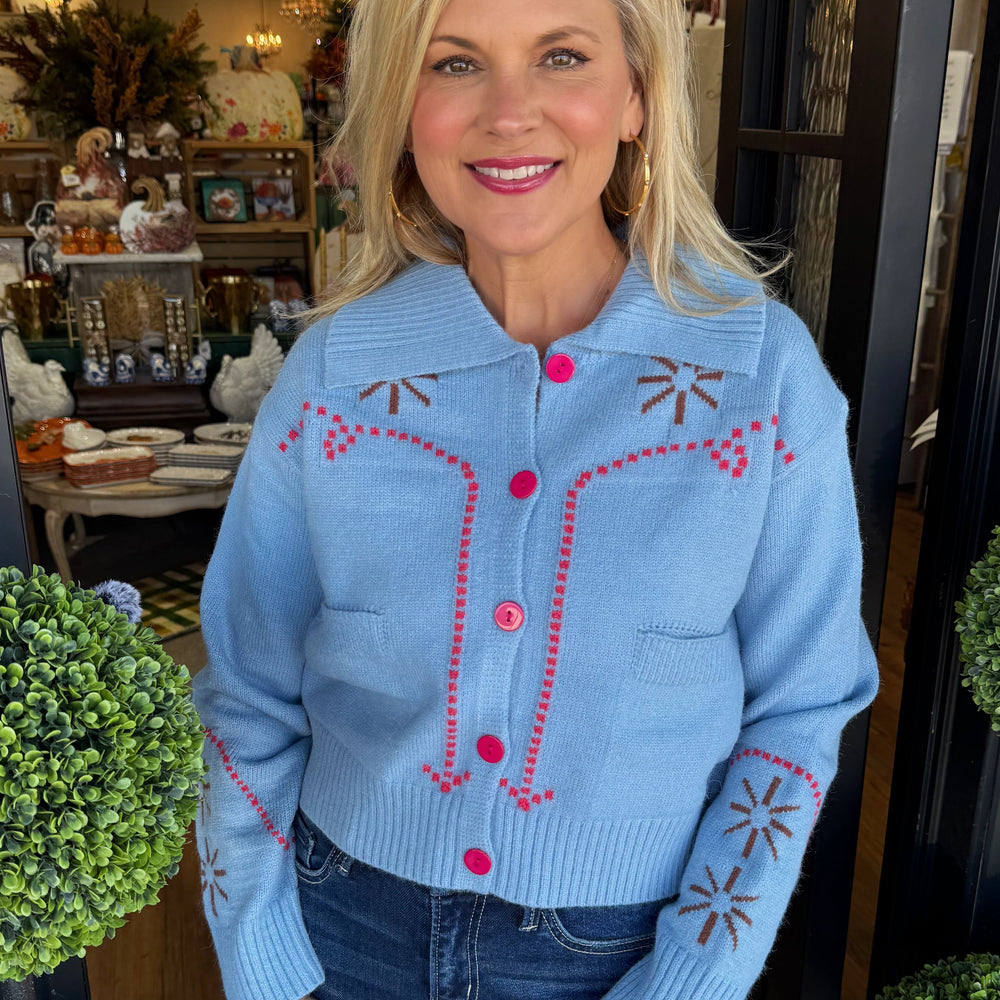 Daisy Top - Blue Coral