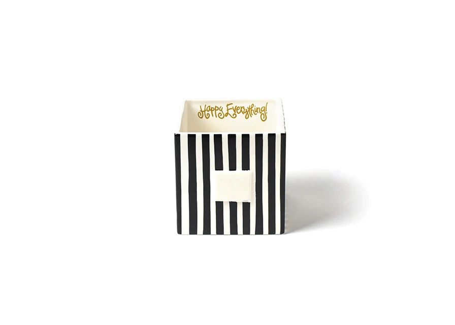 Happy Everything Black Stripe Mini Nesting Cube