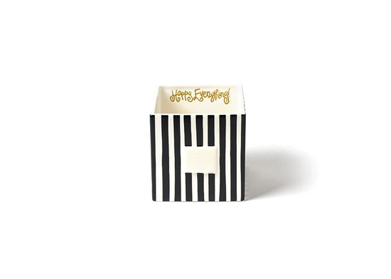 Happy Everything Black Stripe Mini Nesting Cube