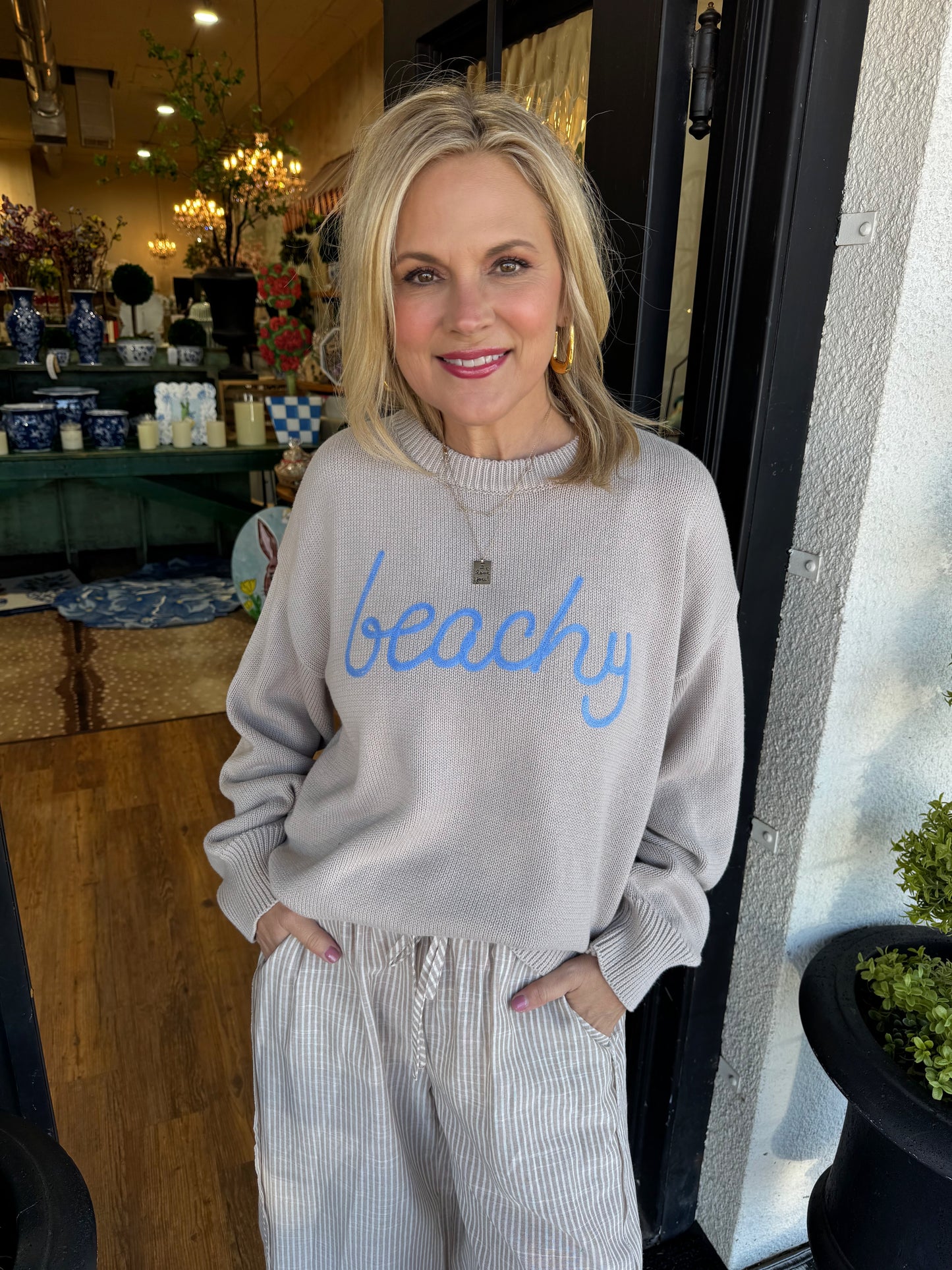 Beachy Sweater - Stone